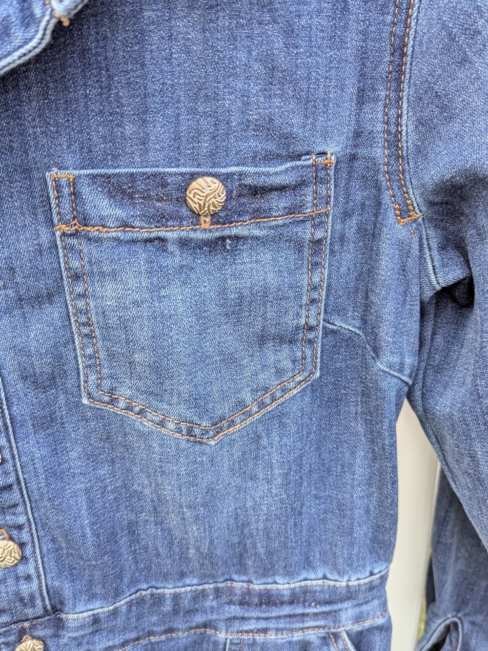 Denim Dress Utility Pocket Classic Wash Mini Shirt Dress Spica Style Boho Preppy - Picture 8 of 17